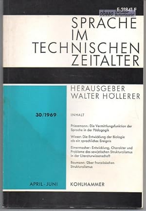 Sprache im technischen Zeitalter 30 / 1969