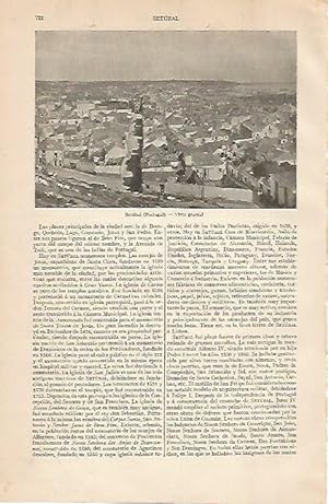 Seller image for LAMINA ESPASA 581: Vista general de Setubal Portugal for sale by EL BOLETIN
