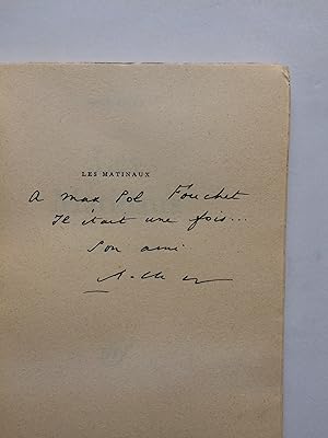 Seller image for Les Matinaux [ ENVOI de l' Auteur sur S.P. ] for sale by Pascal Coudert