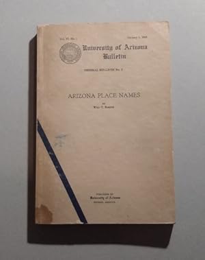 Bild des Verkufers fr Arizona Place Names 1935 edition zum Verkauf von Erlandson Books