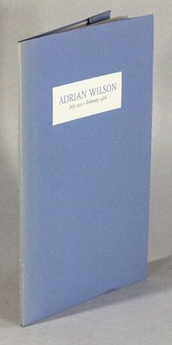 Adrian Wilson July 1, 1923 - February 3, 1988