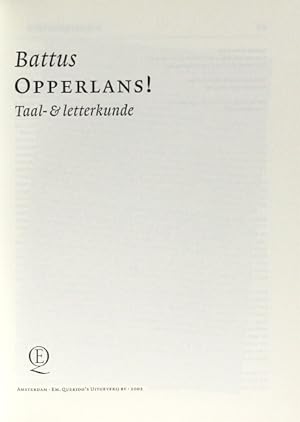 Image du vendeur pour Opperlans! Taal- & letterkunde Querido mis en vente par Rulon-Miller Books (ABAA / ILAB)