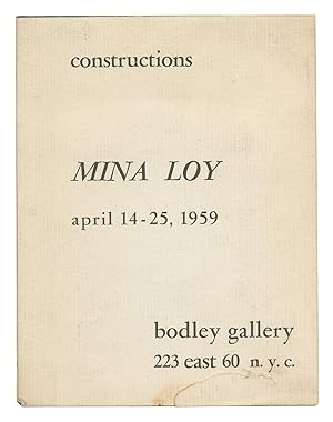 Bild des Verkufers fr [Invitation]: Constructions: Mina Loy. April 14-25, 1959 zum Verkauf von Between the Covers-Rare Books, Inc. ABAA