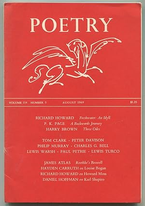 Seller image for Poetry - Volume 114, Number 5, August 1969 for sale by Between the Covers-Rare Books, Inc. ABAA