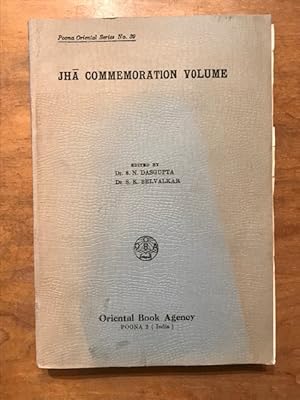Seller image for Jha commemoration volume; essays on oriental subjects for sale by Carothers and Carothers