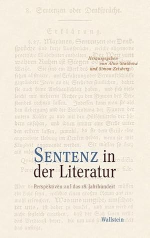 Immagine del venditore per Sentenz in der Literatur venduto da moluna