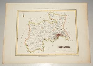 Seller image for ORIGINAL ENGRAVED MAP OF Middlesex. Drawn by R. Creighton for sale by PROCTOR / THE ANTIQUE MAP & BOOKSHOP