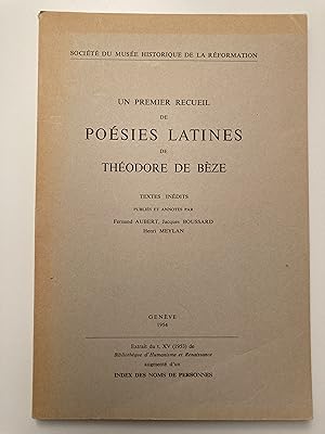 Un premier recueil de poésies latines de Théodore de Bèze.