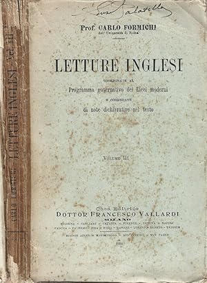 Bild des Verkufers fr Letture inglesi zum Verkauf von Biblioteca di Babele