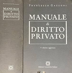 Immagine del venditore per Manuale di diritto privato venduto da Biblioteca di Babele