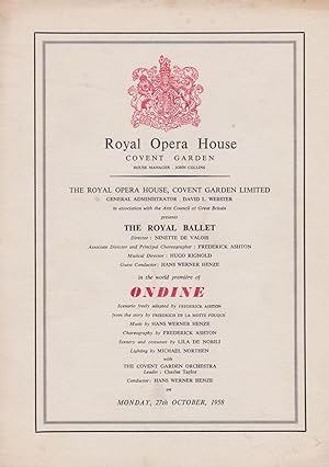 The Royal Opera House presents the Royal Ballet in the World Premiere of Ondine.