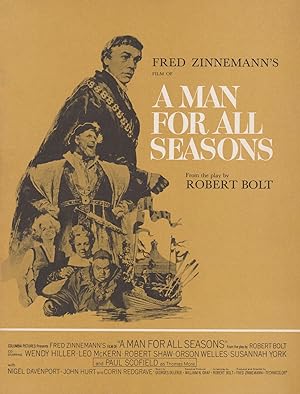 Fred Zinnemann's A Man for all Seaons, Staring Wendy Hiller, Leo McKern.