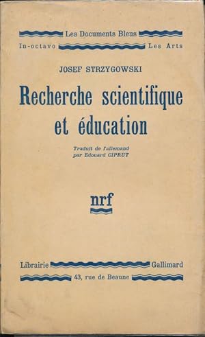 Bild des Verkufers fr Recherche scientifique et ducation zum Verkauf von LIBRAIRIE GIL-ARTGIL SARL