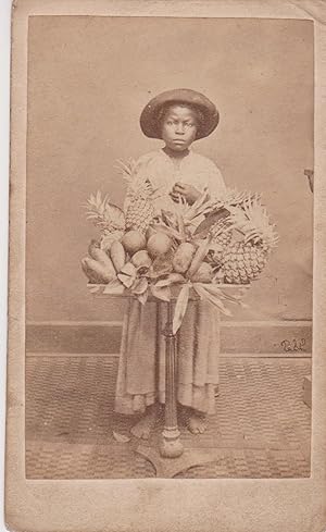 Negro Girl, an original carte-de-visite so inscribed in a contemporary hand to the reverse. ca187...