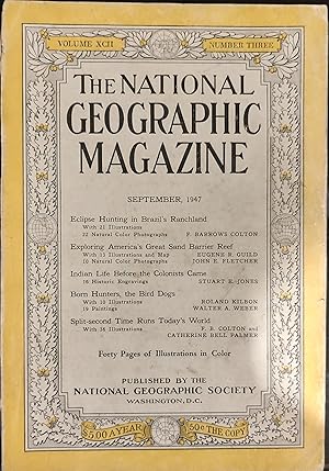 Bild des Verkufers fr The National Geographic Magazine, September, 1947 zum Verkauf von Shore Books