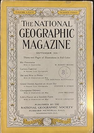 Bild des Verkufers fr National Geographic, September 1939 zum Verkauf von Shore Books