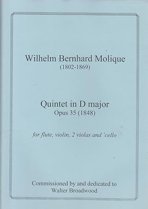 Quintet in D major, Op.35 (1848) for Flute & Strings - Set of Parts