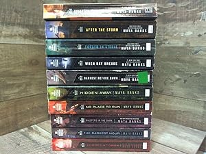 Seller image for Set of 5 Maya Banks' KGI Novels - Echoes at Dawn, Whispers in the Dark, Hidden Away, No Place to Run, and The Darkest Hour for sale by Archives Books inc.