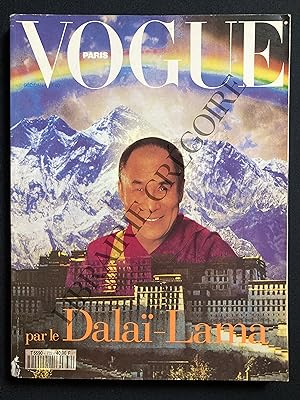VOGUE PARIS-N°732-DECEMBRE 1992 ET JANVIER 1993-PAR LE DALAI-LAMA