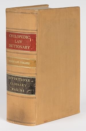 Seller image for The Cyclopedic Law Dictionary Comprising the Terms and Phrases. for sale by The Lawbook Exchange, Ltd., ABAA  ILAB