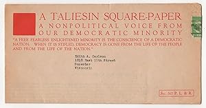 A Taliesin Square Paper : A Nonpolitical Voice From Our Democratic Minority. Square Paper Number ...