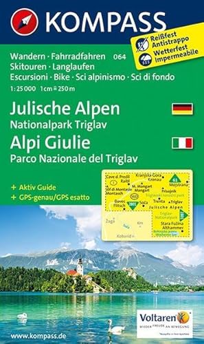 KOMPASS Wanderkarte Julische Alpen - Alpi Giulie: Wanderkarte mit Aktiv Guide, alpinen Skirouten,...