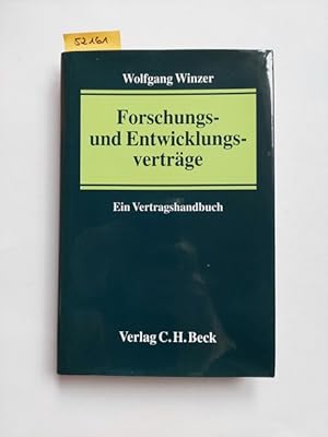 Seller image for Forschungs- und Entwicklungsvertrge : ein Vertragshandbuch von Wolfgang Winzer for sale by Versandantiquariat Claudia Graf