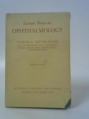 Immagine del venditore per Lecture Notes in Ophthalmology venduto da World of Rare Books