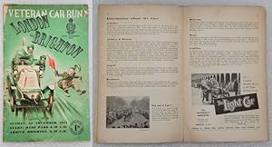 PROGRAMME OF THE VETERAN CAR RUN. London - Brighton. Sunday, 1st November, 1953. Start: Hyde Park...