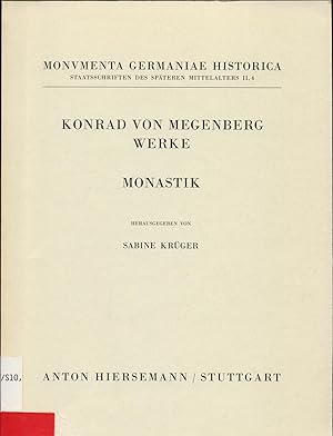 Bild des Verkufers fr Konrad von Megenberg Werke Monastik (Buch II, 4) zum Verkauf von avelibro OHG
