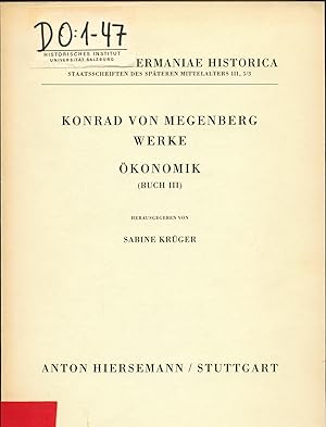 Bild des Verkufers fr Konrad von Megenberg Werke konomik (Buch III, 5/3) zum Verkauf von avelibro OHG