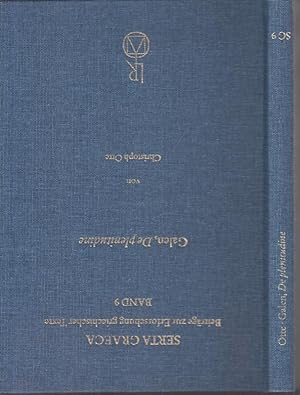 Bild des Verkufers fr Galen - De plenitudine. Kritische Edition, bersetzung und Erluterungen von Christoph Otte. (= Serta Graeca - Beitrge zur Erforschung griechischer Texte, Band 9) zum Verkauf von Antiquariat Carl Wegner