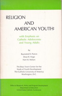 Religion and American youth: With Emphasis on Catholic Adolescents and Young Adults