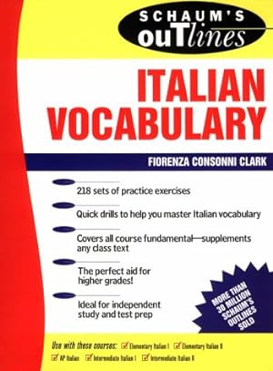 Seller image for Schaum's Outline of Italian Vocabulary for sale by Redux Books