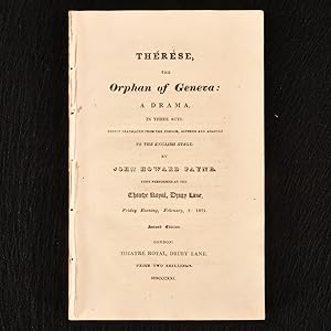 Bild des Verkufers fr Therese, the Orphan of Geneva: a Drama in Three Acts zum Verkauf von Rooke Books PBFA