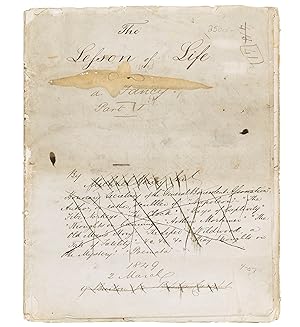 Seller image for Holograph Manuscript of an unpublished short story: The Lesson of Life. A Fancy. Part I. (complete) for sale by Jarndyce, The 19th Century Booksellers