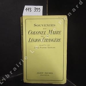 Imagen del vendedor de Souvenirs du Colonel Maire de la Lgion Etrangre a la venta por Librairie-Bouquinerie Le Pre Pnard