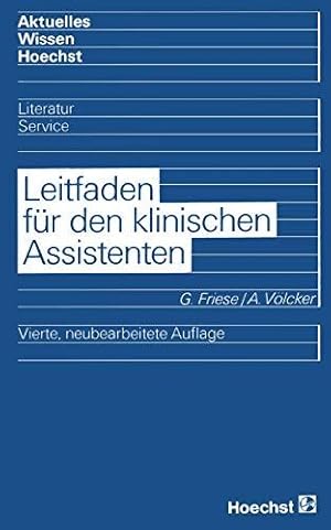 Seller image for Leitfaden fr den Klinischen Assistenten (Kliniktaschenbcher) for sale by Die Buchgeister