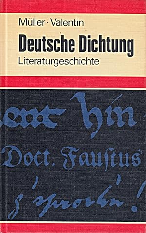 Seller image for Deutsche Dichtung Literaturgeschichte. for sale by Die Buchgeister