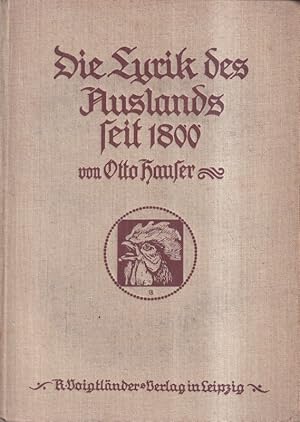 Bild des Verkufers fr Die Lyrik des Auslands seit 1800 zum Verkauf von Clivia Mueller