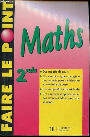 Bild des Verkufers fr Maths 2nde - Collection faire le point. zum Verkauf von Le-Livre