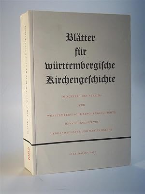 Image du vendeur pour Bltter fr wrttembergische Kirchengeschichte. 82. Jahrgang 1982 mis en vente par Adalbert Gregor Schmidt