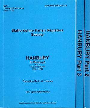 Seller image for Staffordshire Parish Registers Society Hanbury St Werburgh Parish Registers Parts 1, 2 and 3 for sale by Delph Books PBFA Member