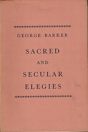 Seller image for Sacred and Secular Elegies - The Poets of the Year for sale by UHR Books