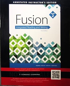 Seller image for Fusion: Integrated Reading and Writing, Book 2, Third Edition [Annotated Instructor's Edition] for sale by My November Guest Books