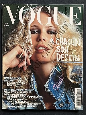 VOGUE PARIS-N°826-AVRIL 2002-CLAUDIA SCHIFFER