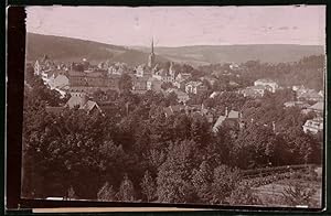 Bild des Verkufers fr Fotografie Brck, Sohn Meissen, Ansicht Bad Elster, Blick nach der Stadt, Spiegelverkehrt zum Verkauf von Bartko-Reher