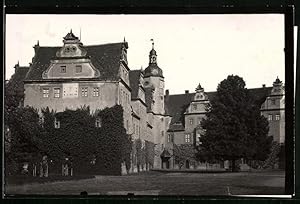 Bild des Verkufers fr Fotografie Brck, Sohn Meissen, Ansicht Wermsdorf, Blick auf das Knigliche Jagdschloss, Spiegelverkehrt zum Verkauf von Bartko-Reher