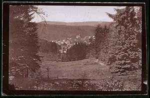 Bild des Verkufers fr Fotografie Brck, Sohn Meissen, Ansicht Bad Elster, Blick von der Agnesruh auf den Ort, Spiegelverkehrt zum Verkauf von Bartko-Reher