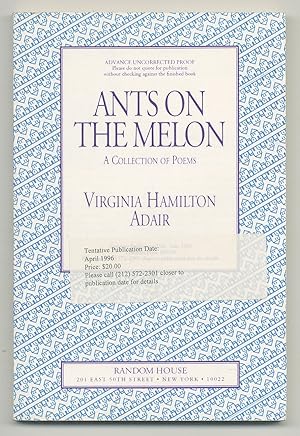 Bild des Verkufers fr Ants on the Melon: A Collection of Poems zum Verkauf von Between the Covers-Rare Books, Inc. ABAA